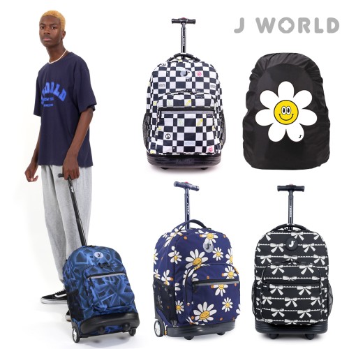 제이월드 선라이즈 롤링백팩 신학기 학원가방 기내용 여행캐리어 출장트롤리(RBS18) · 판매처 제공 대표 이미지